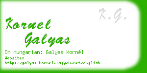 kornel galyas business card