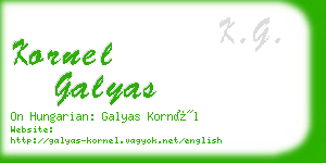 kornel galyas business card